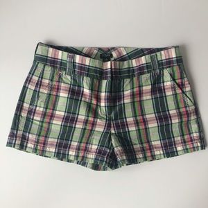 J.Crew Plaid City Fit Shorts- Size 10